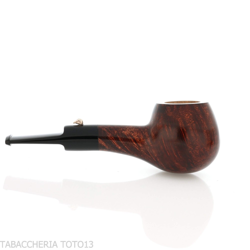 L'anatra Pipe à tabac en forme de boule, semi-courbée, en bruyère naturelle polie-L'Anatra