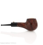 L'anatra tobacco pipe Ball shape semi-curved natural briar polished-L'Anatra
