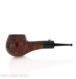 L'anatra Pipe à tabac en forme de boule, semi-courbée, en bruyère naturelle polie-L'Anatra