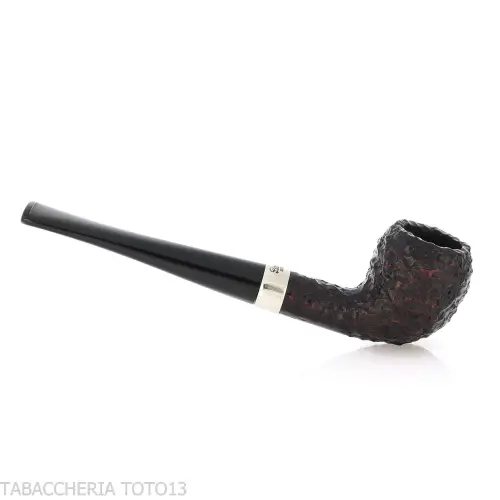 Peterson Junior Pear-Acorn Rusticated nikel mounted Fishtail - Pipe