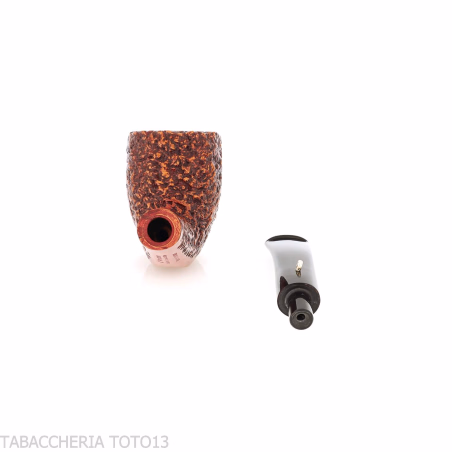 Pipe L'anatra semi-curved Billiard shape in rusticated briar - Tobacco Pipes - Natural root