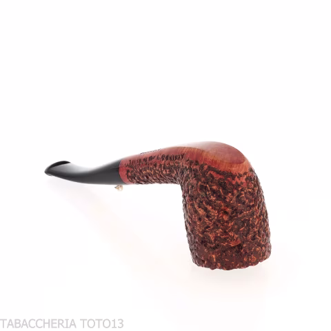 Pipe L'anatra semi-curved Billiard shape in rusticated briar - Tobacco Pipes - Natural root