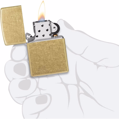 Zippo Classic Brass gold in antique brass - Lighters - Brass