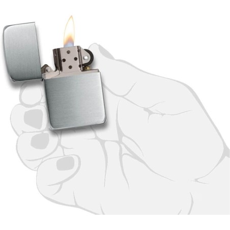 Zippo Réplica 1941 satén de plata sólida de la vendimia - Alumbradores