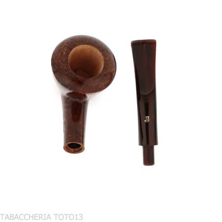 Pipe Ser Jacopo, forme Dublin courbée, en bruyère marron brillant - Pipe Pour le Tabac - Racine naturelle