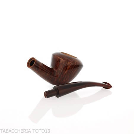Pipa Ser Jacopo, forma curvada de Dublín, en brezo marrón brillante - Pipas de Tabaco