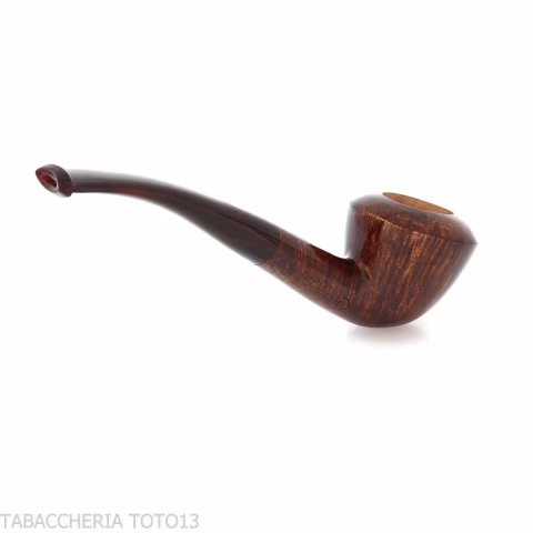 Ser Jacopo forma Dublin curva in radica marrone lucida - Pipe