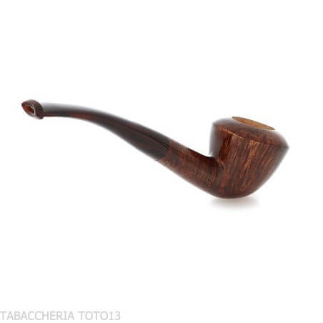 Ser Jacopo pipe Dublin shape curved in brown briar polished - Tobacco Pipes - Natural root