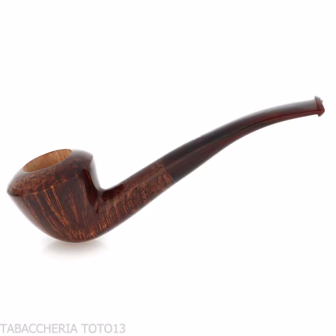 Ser Jacopo forma Dublin curva in radica marrone lucida - Pipe