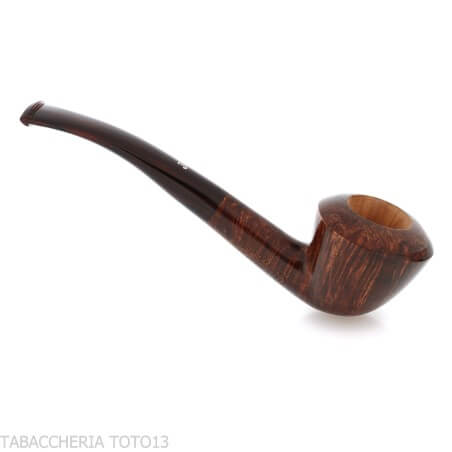 Ser Jacopo pipe Dublin shape curved in brown briar polished - Tobacco Pipes - Natural root
