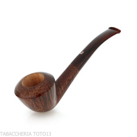 Pipa Ser Jacopo, forma curvada de Dublín, en brezo marrón brillante - Pipas de Tabaco