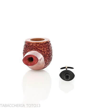 L'anatra pipe shape Hawkbill curved in rusticated briar | Online sale