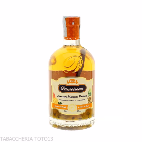 Rhum Arrangè mangue et fruit de la passion Damoiseau Vol.30% Cl.70 - Spiritueux - Jus de canne à sucre