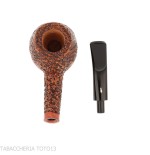 The duck pipe shape Prince curved briar rusticated-L'Anatra