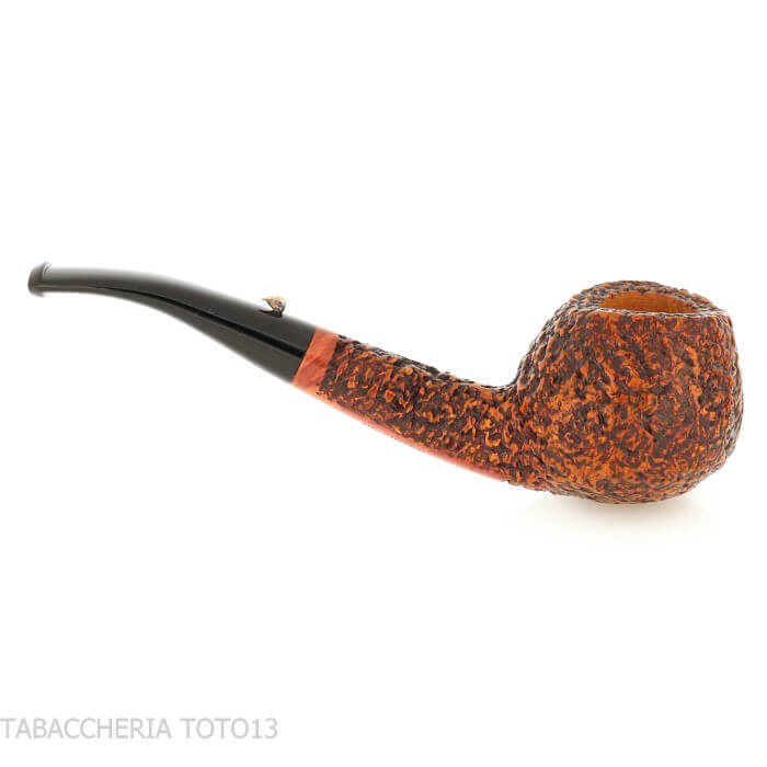 L'anatra tobacco pipe shape Prince curved rusticated briar | excellent