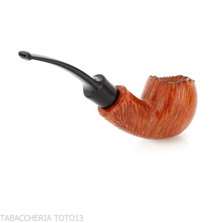 Pipe collector Crown en forme de Apple courbée - Pipe Pour le Tabac - Racine naturelle