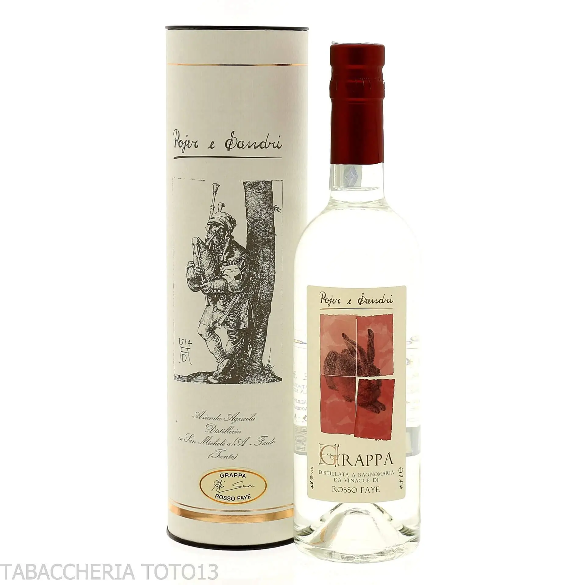 Pojer e Sandri grappa Rosso Faye Vol.48% Cl.50 - Spirits - Marcs Pojer e Sandri grappa Rosso Faye Vol.48% Cl.50 - Spirits - Marcs