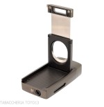 Silver Match Andorra Double Jet Flame Lighter with Cigar Cutter - Lighters - Metal