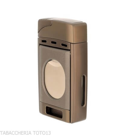 Silver Match Andorre accendino Duble jet flame con tagliasigari 2-in-1