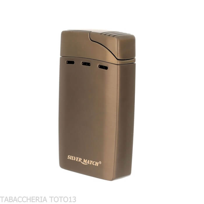 Encendedor Silver Match Andorra de doble llama con cortador de puros