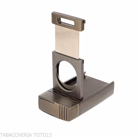 Silver Match Andorra Double Jet Flame Lighter with Cigar Cutter - Lighters - Metal