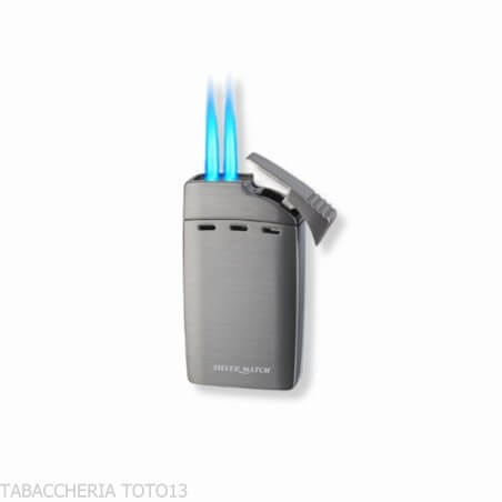 Silver Match Andorre accendino Duble jet flame con tagliasigari 2-in-1