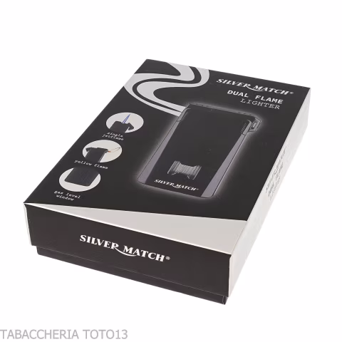 Silver Match Chisinau Double Flame Pipe Lighter Black - Lighters - Metal