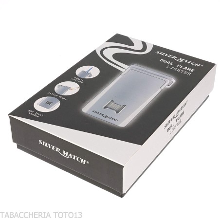 Briquet pipe double flamme Silver Match Chisinau Argent - Briquets - Métal
