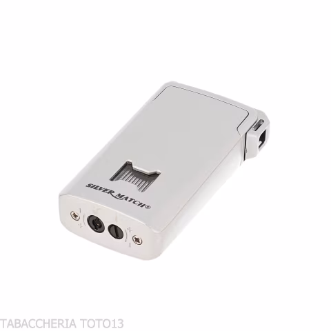 Briquet pipe double flamme Silver Match Chisinau Argent - Briquets - Métal
