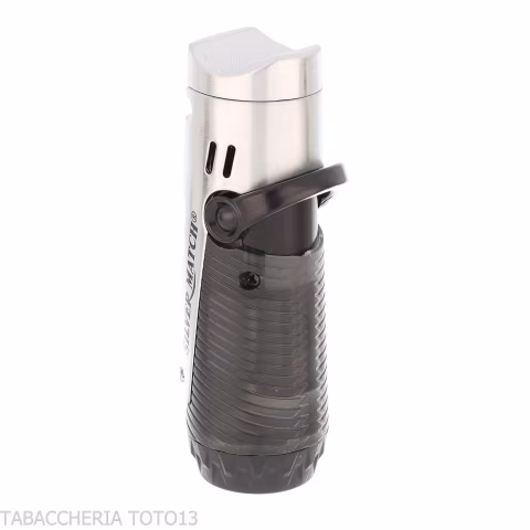 Silver Match Minsk triple jetflame with punch and cigar rest Silver - Lighters - Metal