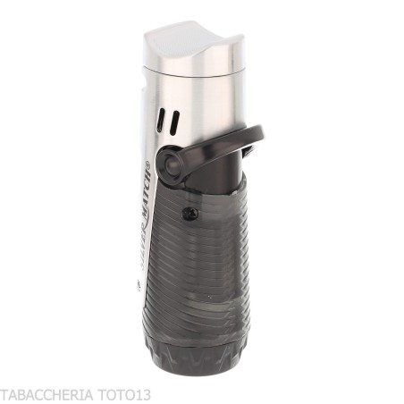 Silver Match Minsk triplo jetflame con fustella e poggiasigaro Silver - Accendini