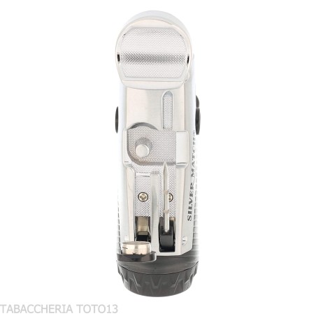 Silver Match Minsk triplo jetflame con fustella e poggiasigaro Silver - Accendini