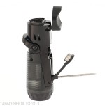 Silver Match Minsk triple jetflame with die and cigar rest Black - Lighters - Metal