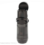 Silver Match Minsk triple jetflame with die and cigar rest Black - Lighters - Metal