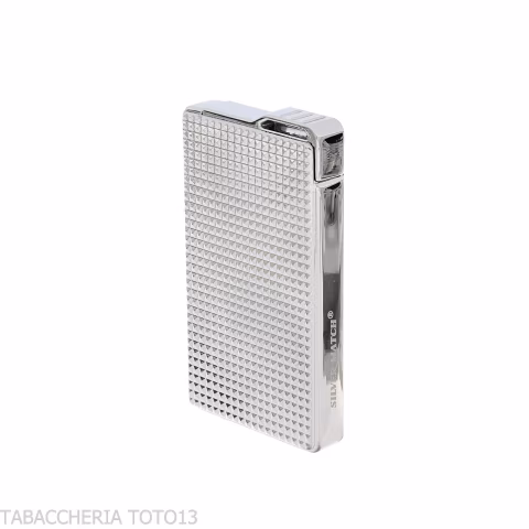 Silver Match Luxembourg jet flame lighter diamond tip finish - Lighters - Metal