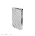 Silver Match Luxembourg jet flame lighter diamond tip finish - Lighters - Metal