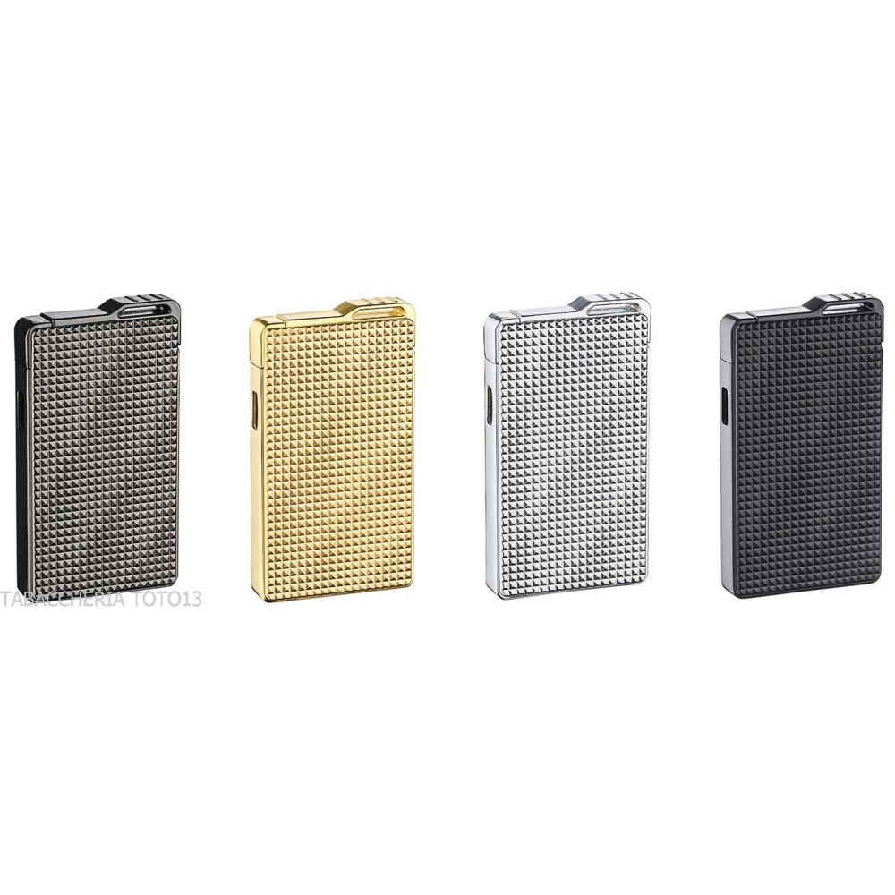 Briquet jet flamme Silver Match Luxembourg finition pointe diamant - Briquets - Métal
