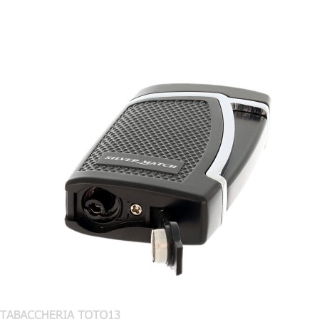 Silver Match Varsovie accendino double Jet Flame inclinate e puncher - Accendini