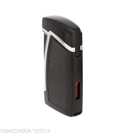 Silver Match Varsovie accendino double Jet Flame inclinate e puncher - Accendini