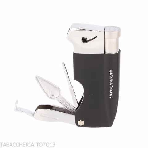 Encendedor para pipa Silver Match Budapest con herramientas - Alumbradores