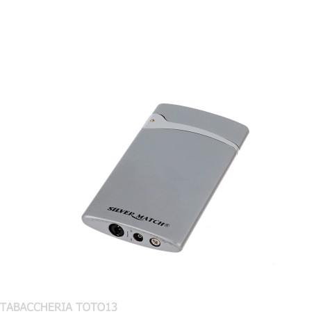 Silver Match Podgorica flat Jet Flame lighter - Lighters - Metal