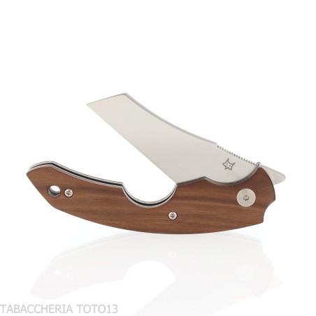 Couteau coupe-cigare Fox Virtus avec manche en bois de noyer - Accessoires Cigare - Métal, Bois