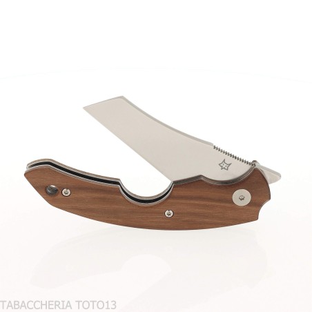Cuchillo cortador de puros Fox Virtus con mango de madera de nogal - Accesorios Del Cigarro