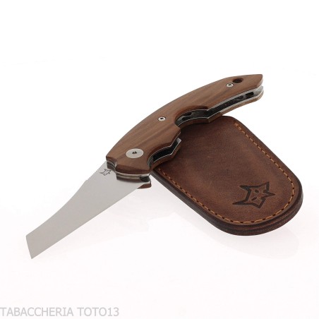 Couteau coupe-cigare Fox Virtus avec manche en bois de noyer - Accessoires Cigare - Métal, Bois