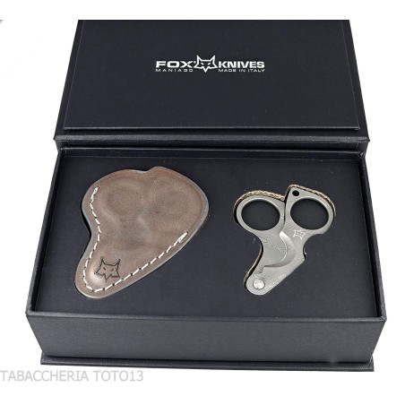 Ciseaux à cigares double lame Damas modèle Figaro par Fox Knives - Accessoires Cigare - Métal