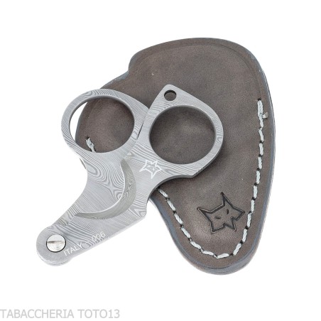 Tijera para puros Damasco de doble hoja modelo Figaro de Fox Knives - Accesorios Del Cigarro
