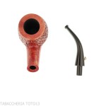 Pipe à tabac courbée en bruyère rustiquée | L'anatra