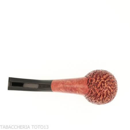 Curved Billiard shape tobacco pipe in rusticated briar | L'anatra