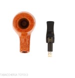 Crown Collector Apple shape semi-bent pipe - Tobacco Pipes - Natural root