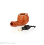 Crown Collector Apple shape semi-bent pipe - Tobacco Pipes - Natural root